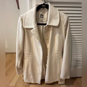Cream Anne Klein Wool Coat
